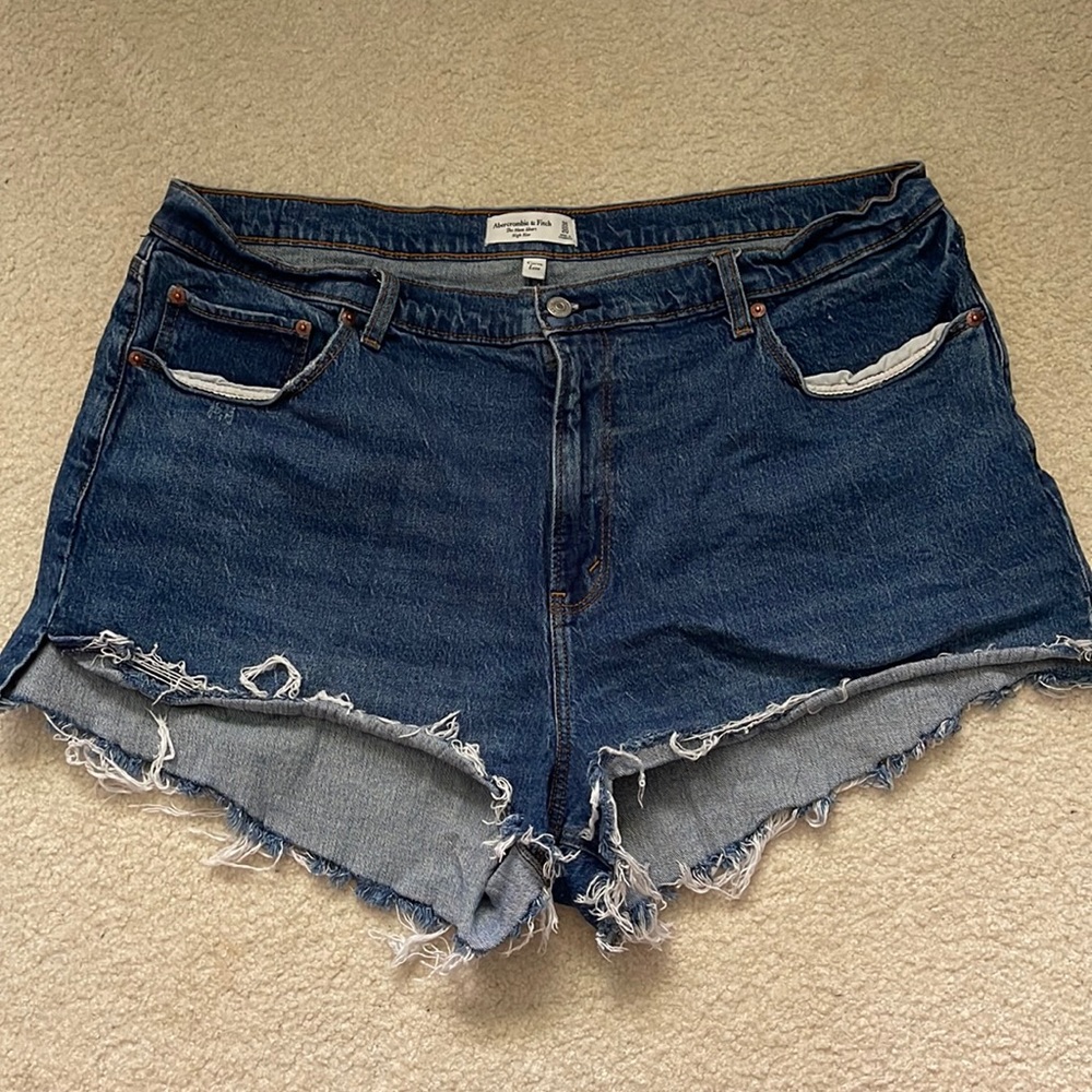 Abercrombie and Fitch Curve Love Denim Mom Shorts